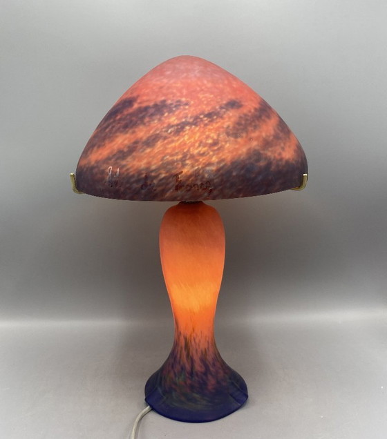 Image 1 of Art de France Lampe im Art-déco-Stil – Signiert „Art de France“ – 1970–1980 Pilzlampe