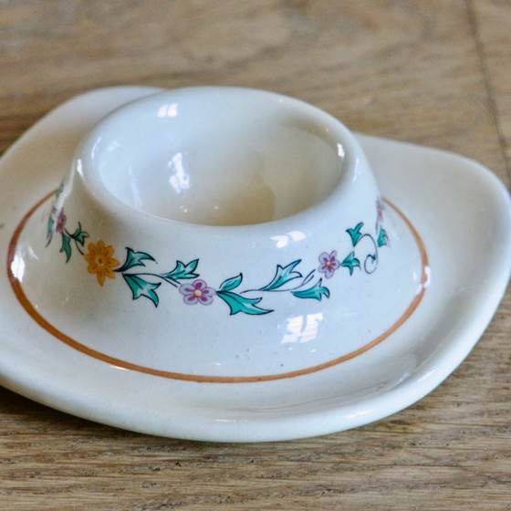 Image 1 of Huevera antigua del siglo XIX firmada por St. Clément, colección Félicie