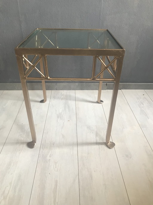 Vintage Glass Side Table