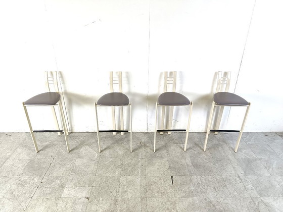 Image 1 of Postmodern bar stools, set of 4 - 1980s 