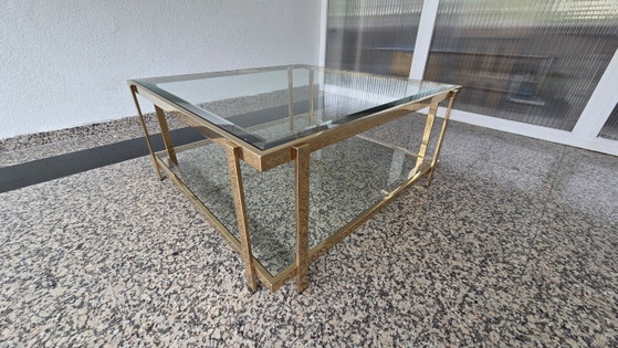 Image 1 of High-end Vintage Hollywood Regency Salontafel – 23kt Verguld – Jaren 70