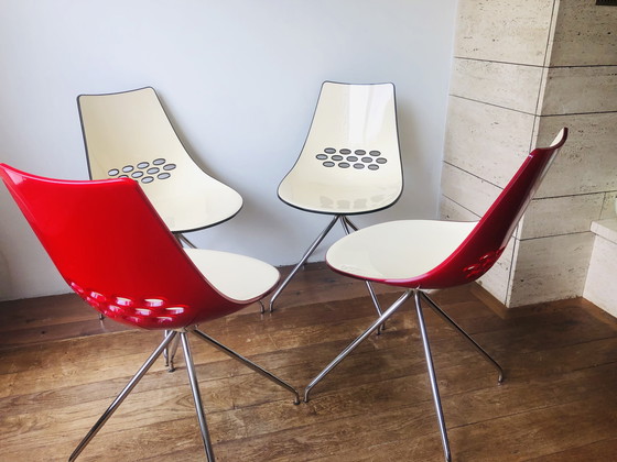 Image 1 of Vier Calligaris Italiaanse Vintage stoelen