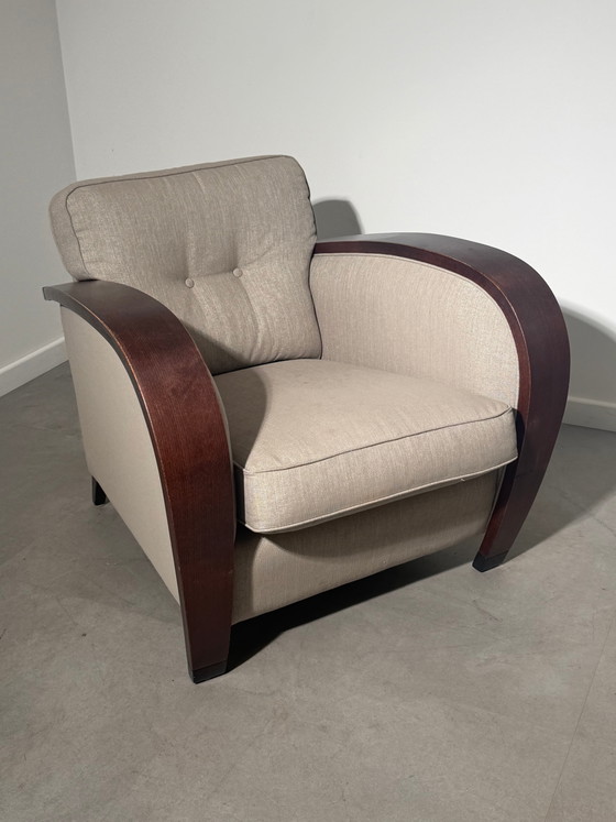 Fauteuil lounge Art Déco – Fauteuil sculptural en bois courbé – Wood (photo 4 of 6)