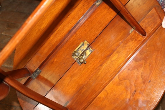 Antiek Engels Vouwtafeltje – Bijzettafels, Wood, Brass (photo 3 of 5)