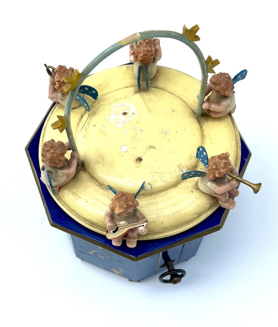 Image 1 of Vintage music box with angels – Thorens musical mechanism – “Silent Night” – Germany, 1950s/60s
