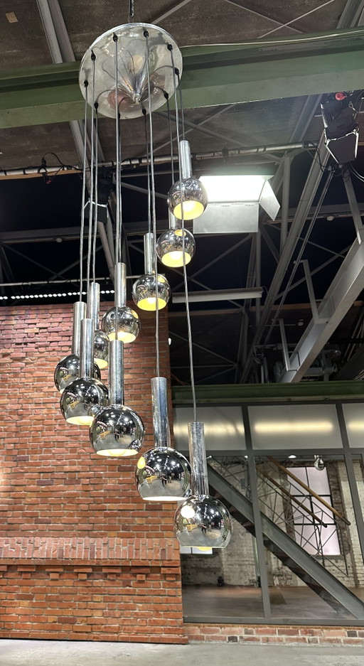 Midcentury Chrome Cascading Light c.1960