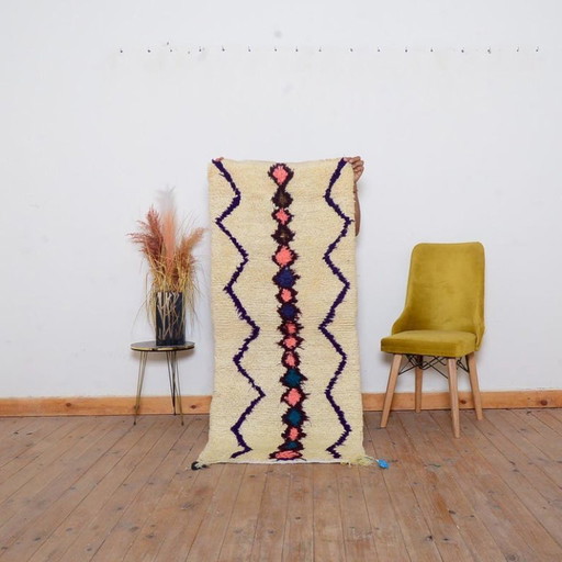 Alfombra de pasillo hecha a mano de 300 cm x 100 cm.