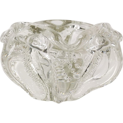 Vintage glazen asbak, Zweden 1960
