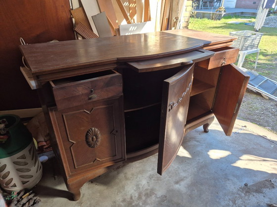 Image 1 of Antique Sideboard Buffet Cabinet