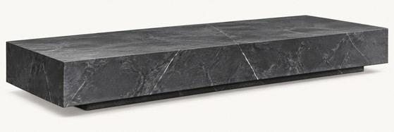 RH Low Marble Plinth Mesa de centro rectangular, Restoration Hardware, Mesas de centro, Mármol, Gris (foto 4 de 5)