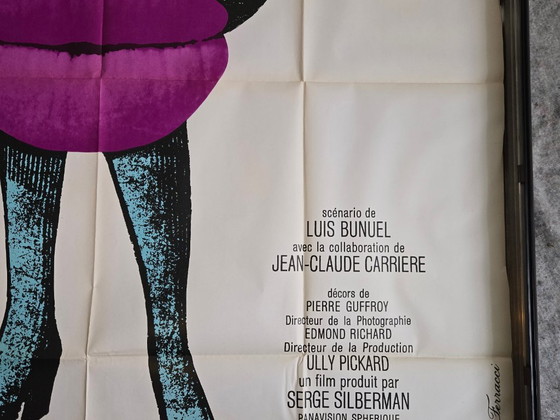 Image 1 of ORIGINELE VINTAGE POSTER 120x160cm DE DISCRETE CHARME VAN DE BOURGEOISIE BUNUEL