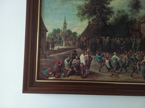 Image 1 of STAMPA ARTISTICA su cartone con cornice | Festival degli Agricoltori | David Teniers il Giovane