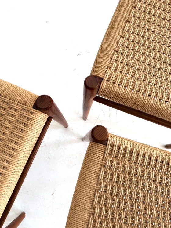 6x modèle vintage n° 75, Niels Otto Møller '60 – Chaises de salle à manger, Wood, Paper (photo 8 of 13)