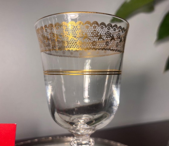Image 1 of application Baccarat en or sur verre cristal