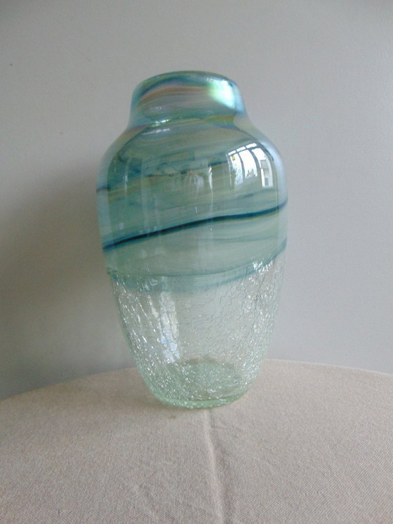 Image 1 of Vaas met Craquelé en lusterglazuur