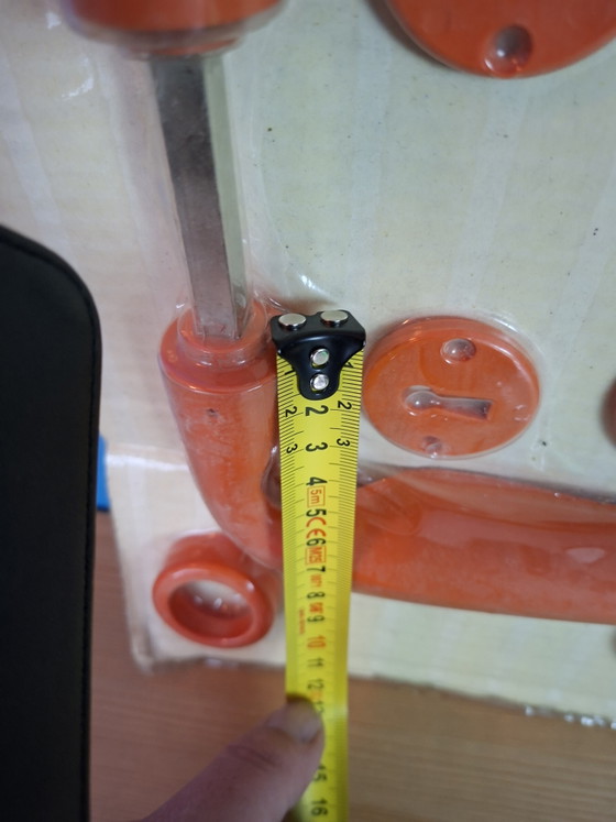 Image 1 of Artemide vintage design orange space age door handle