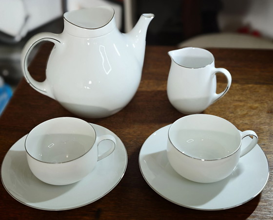 Servizio da tè Thomas Germany anni '50 - Design Sigvard Bernadotte, Set di posate, Porcellana, Argento (foto 8 di 15)