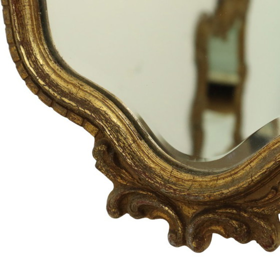 Image 1 of Specchio Deknudt in foglia d'oro di metà secolo