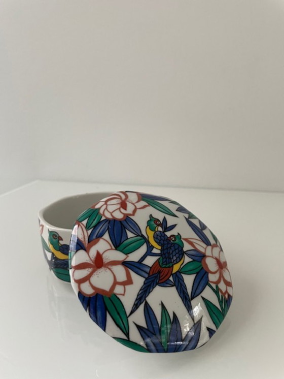 Image 1 of Vintage Yves Rocher ceramic jewelry box 1980s