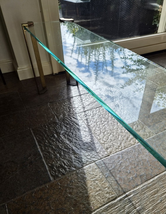 Side Table Peter Ghyczy – Consoles, Glass, Brass (photo 5 of 6)
