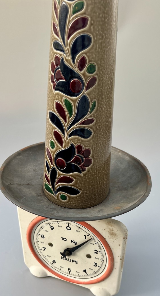 Image 1 of Lot de 4 chopes à bière vintage originales en grès avec couvercles en étain – König / GERZ – Allemagne, années 1970-1980