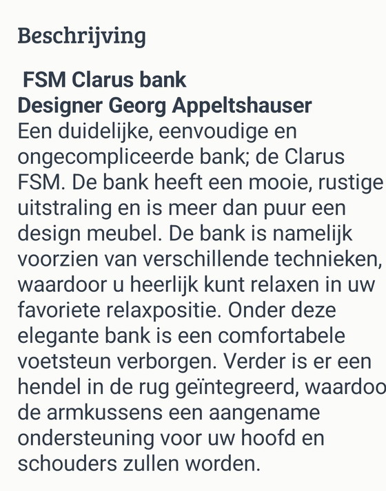 Image 1 of Bancos FSM Clarus De Sede
