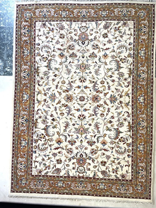 Großer Vintage-Teppich mit Blumenmuster