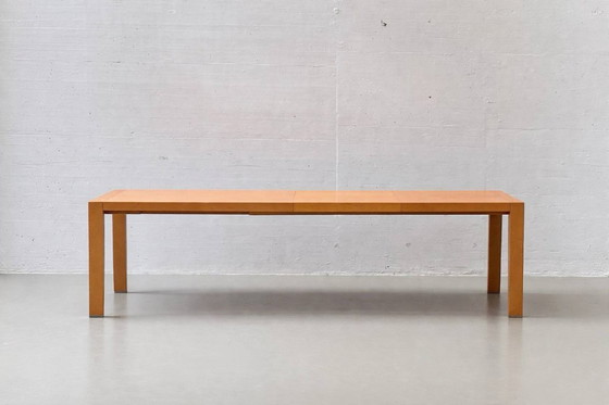 Image 1 of Extendable designer dining table by Chi Wing Lo for Giorgetti, Italy, 1990s