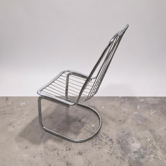 Set of 6 Mid Century Space Age Chrome Dining chairs Gastone Rinaldi Flynn (photo 8 of 12)