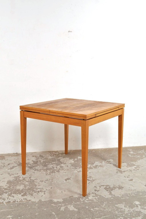 Table de salle à manger extensible vintage en bois de frêne, années 1960