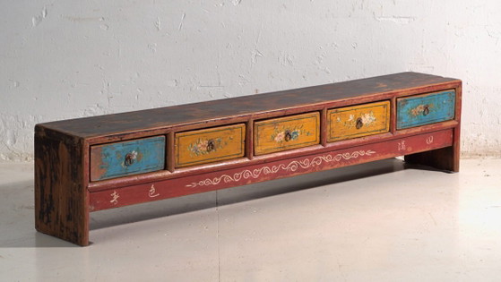 Mobile basso antico in legno di olmo – Cina, circa 1900 – Credenze con vetrina, Iron (photo 3 of 40)
