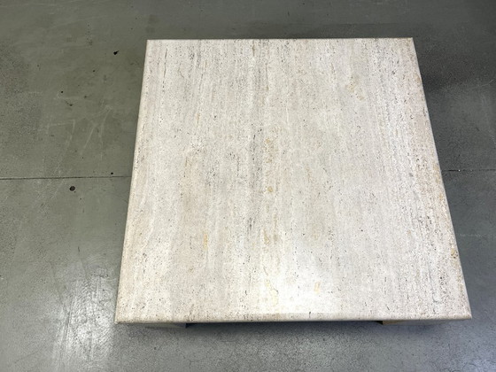Image 1 of Square Italian travertine coffee table, 1970s 