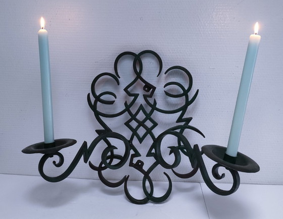Image 1 of Aplique de pared Gilbert Poillerat con dos luces