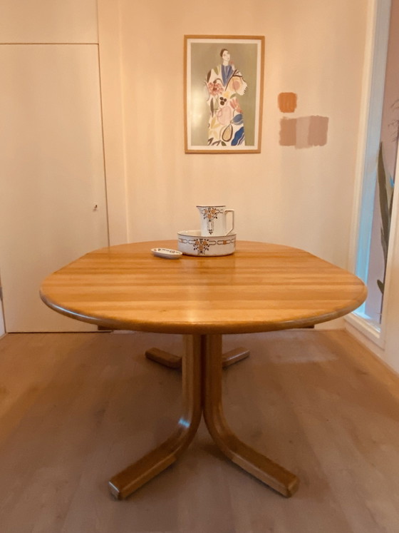 Tavolo da pranzo allungabile originale design danese vintage anni '70, Dyrlund, Tavoli da pranzo, Legno (foto 3 di 15)