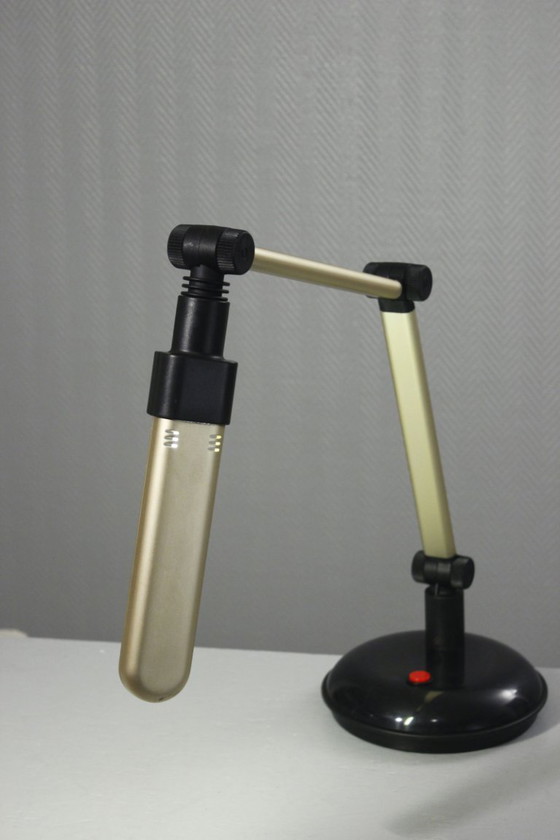 Image 1 of Fulvio BATTAGLIA & Mazda - Gelede lamp "Bur'o", postmodern design, jaren 80