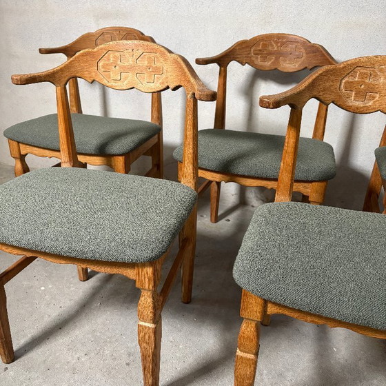 Image 1 of 5 x Henning Kjærnulf Esszimmerstühle — Eiche, 1960er Jahre