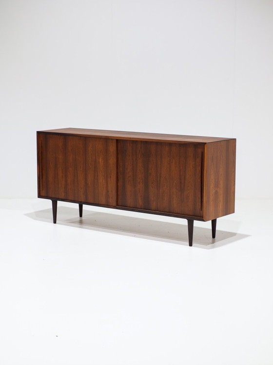 Buffet bas en palissandre vintage danois années 60, Bois, Marron, Mid Century Modern (photo 4 sur 15)