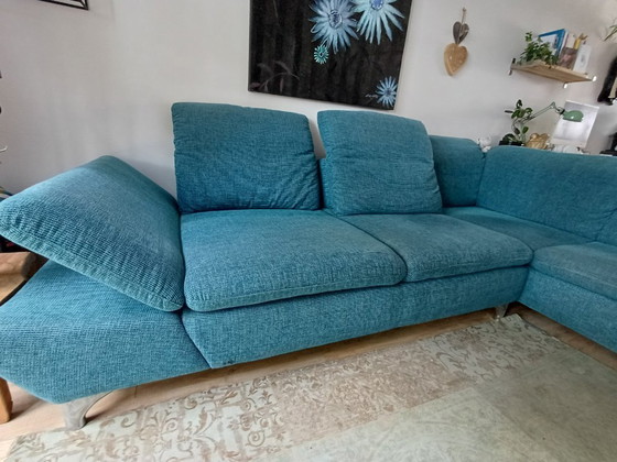 Image 1 of Geräumiges Ecksofa in petrolfarbenem Stoff