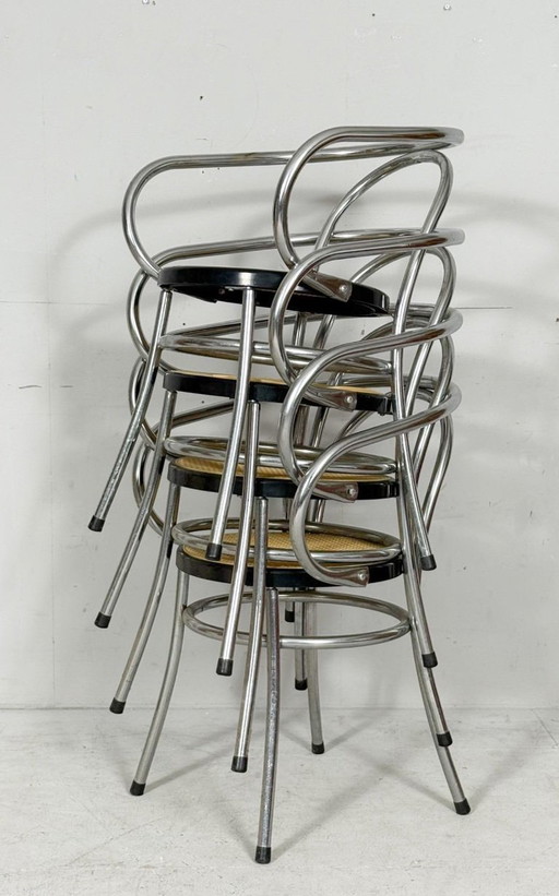 4er Set Stühle/Esszimmerstühle im Stile von Thonet, Deutschland, 90er Jahre