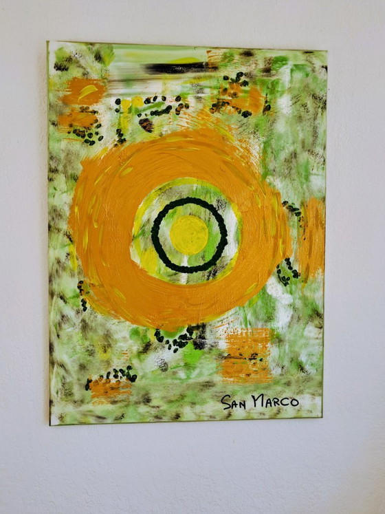 Enzo San Marco - Centrifugaal - Schilderij van de kunstenaar – Schilderijen & Tekeningen, Canvas (photo 11 of 15)