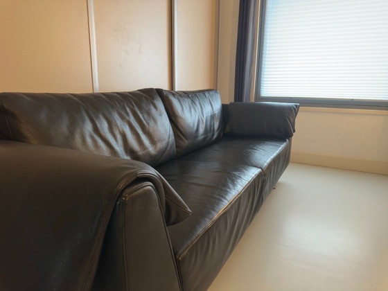 Image 1 of Divani Molinari 3 posti neri (2 pezzi)