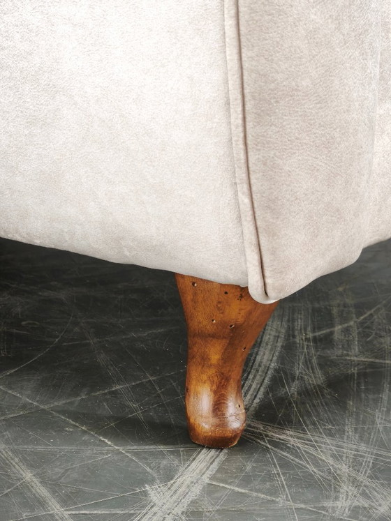 Image 1 of Italian Lounge Armchair in Beech Wood, Newly Upholstered, 1950s