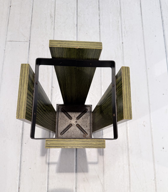 Portaombrelli Vintage Brutalist Space Age – Wood, Metal (photo 4 of 6)