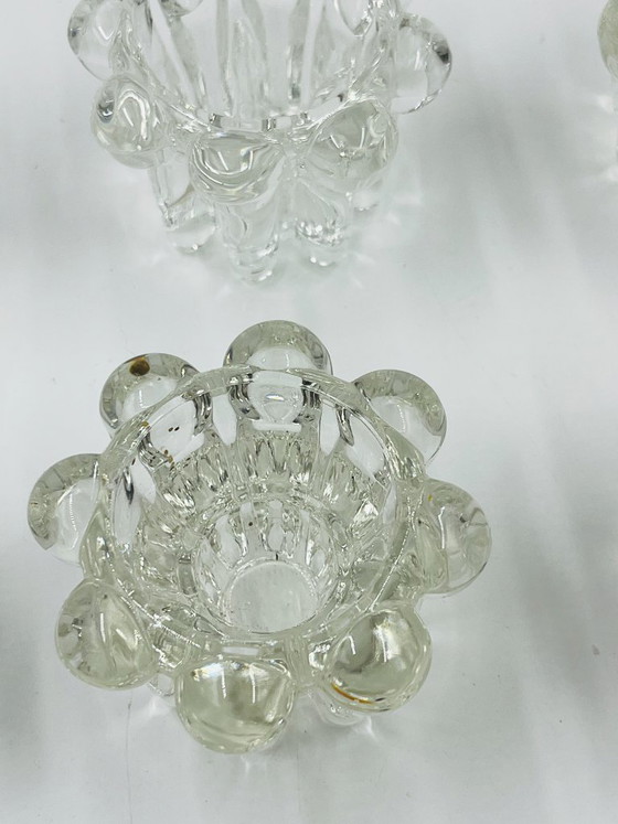 Set of 6 Vintage Flower Candlesticks by VMC Reims - 1960s – Candle holders, Glass (photo 8 of 12)