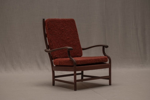 Rara poltrona danese di ispirazione cinese, anni '60