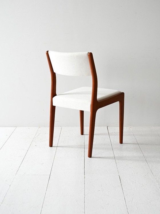 Image 1 of Juego de 6 sillas de comedor escandinavas de teca de los años 60