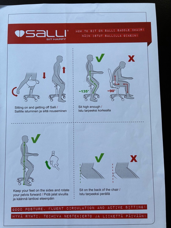 Salli Twin Sattelstuhl A1 Leder – Bürostühle, Kunststoff (photo 3 of 5)
