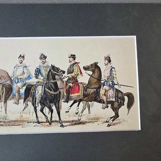 Image 1 of Old hand-colored lithograph by Pieter W. M. Trap, late 19th century