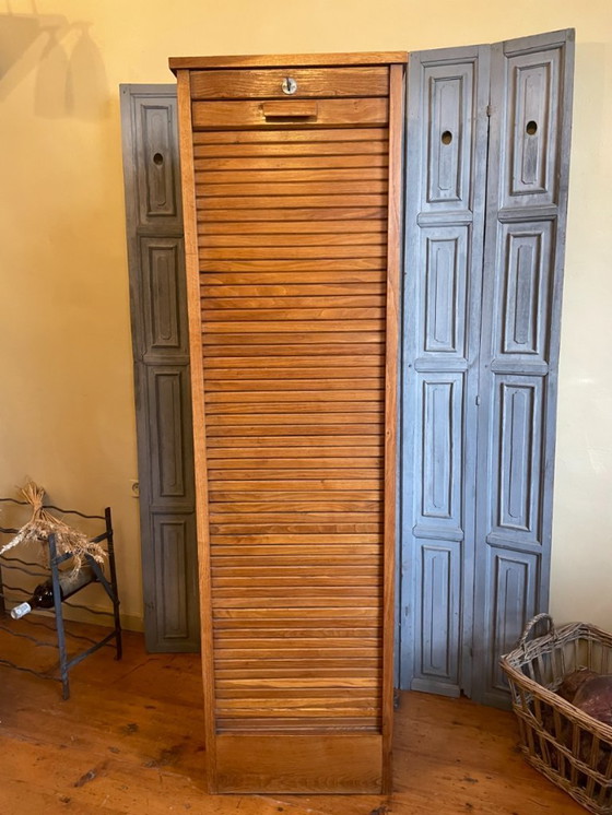 Image 1 of Rollladenschrank, Archivschrank, Musikschrank, Art déco, 1930, Französisch
