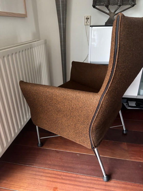 Image 1 of Sillón Montis Charly de tela jaspeada marrón/negra